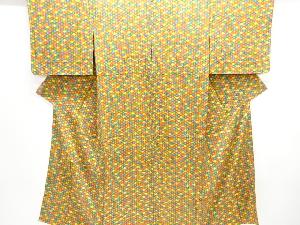 菱模様単衣小紋着物